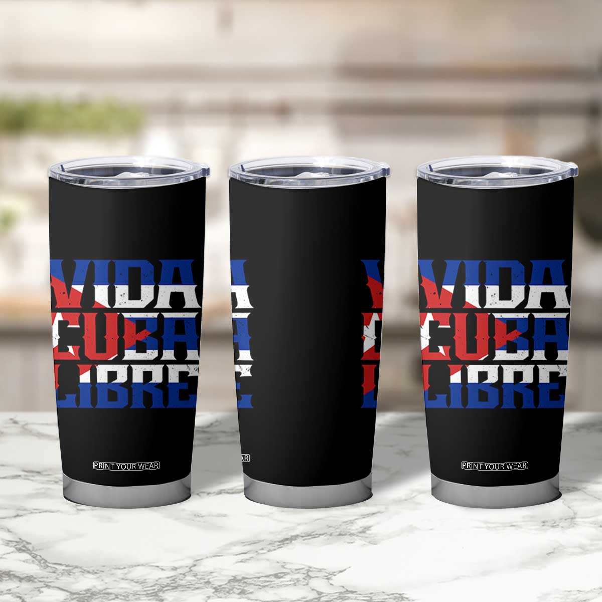 Viva Cuba Libre Tumbler Cup Cuban Freedom Supporter TS12 Print Your Wear