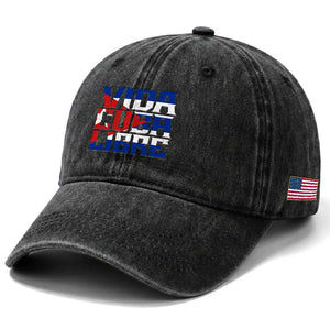 Viva Cuba Libre Washed Cotton Baseball Cap Cuban Freedom Supporter TS12 Print Your Wear