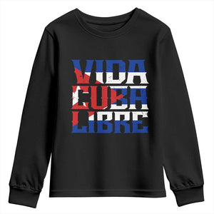 Viva Cuba Libre Youth Sweatshirt Cuban Freedom Supporter TS12 Black Print Your Wear