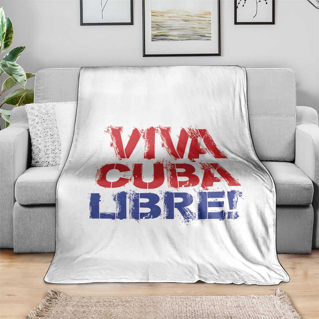 Viva Cuba Libre Throw Blanket SOS Cuba Stand With Freedom Movement TS12 Print Your Wear