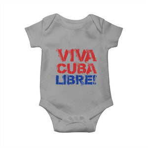Viva Cuba Libre Baby Onesie SOS Cuba Stand With Freedom Movement TS12 Sport Gray Print Your Wear