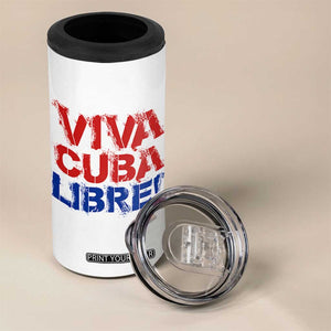 Viva Cuba Libre 4 in 1 Can Cooler Tumbler SOS Cuba Stand With Freedom Movement TS12 Print Your Wear