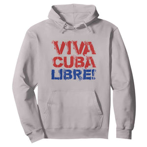 Viva Cuba Libre Hoodie SOS Cuba Stand With Freedom Movement TS12 Ice Gray Print Your Wear