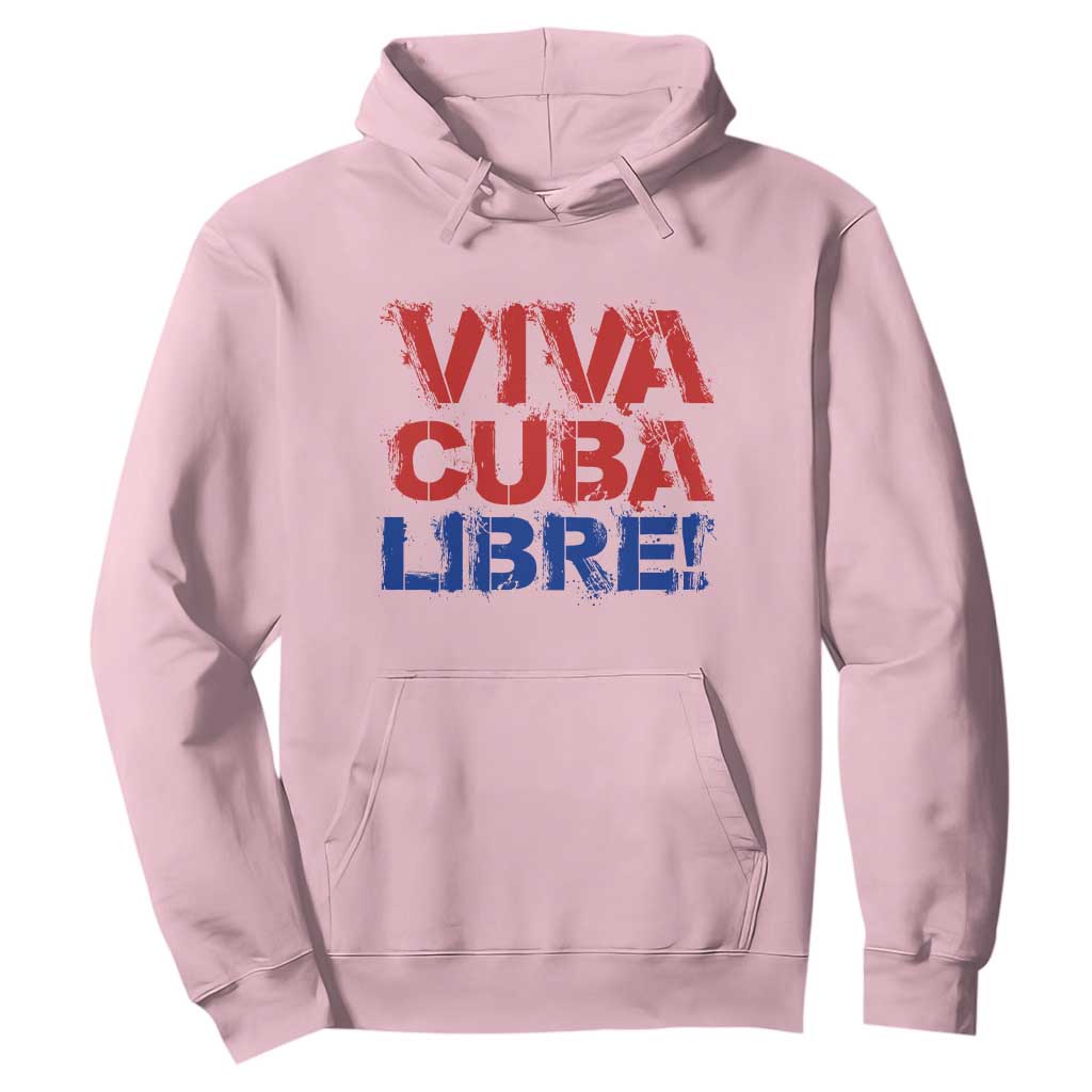 Viva Cuba Libre Hoodie SOS Cuba Stand With Freedom Movement TS12 Light Pink Print Your Wear