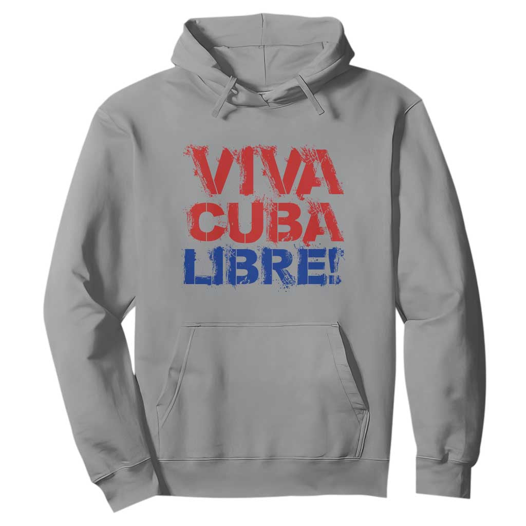 Viva Cuba Libre Hoodie SOS Cuba Stand With Freedom Movement TS12 Sport Gray Print Your Wear