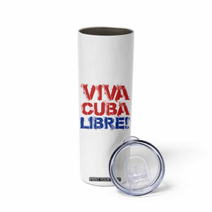 Viva Cuba Libre Skinny Tumbler SOS Cuba Stand With Freedom Movement TS12 Print Your Wear