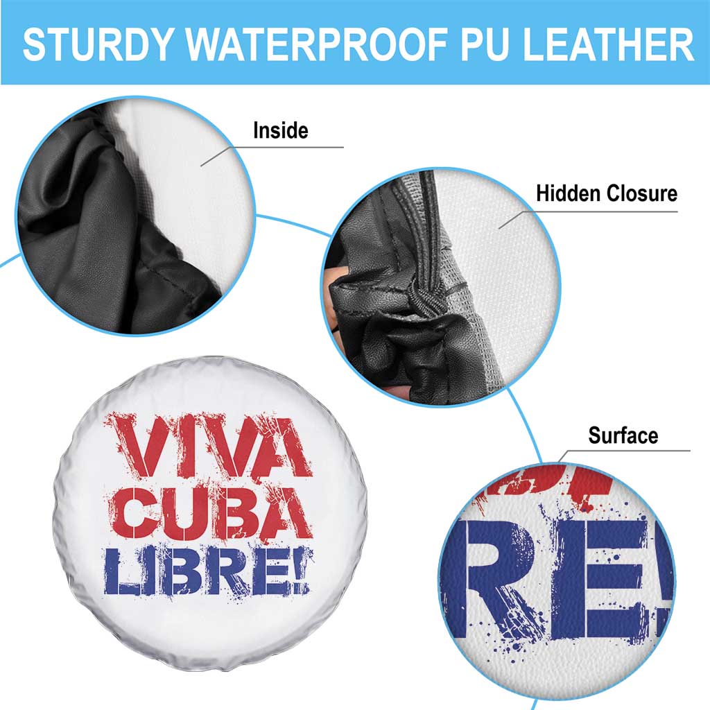 Viva Cuba Libre Spare Tire Cover SOS Cuba Stand With Freedom Movement TS12 Print Your Wear