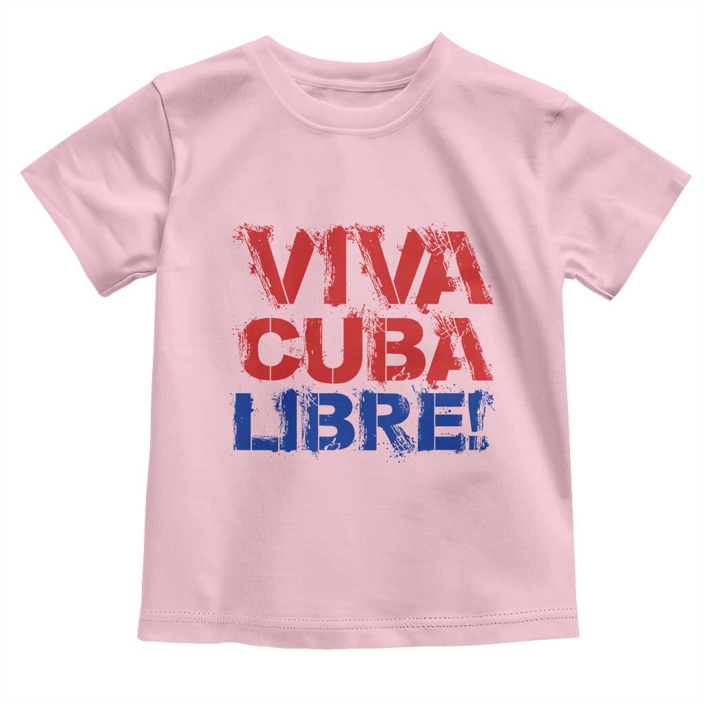 Viva Cuba Libre Toddler T Shirt SOS Cuba Stand With Freedom Movement TS12 Light Pink Print Your Wear