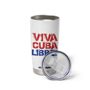 Viva Cuba Libre Tumbler Cup SOS Cuba Stand With Freedom Movement TS12 Print Your Wear