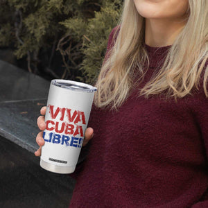 Viva Cuba Libre Tumbler Cup SOS Cuba Stand With Freedom Movement TS12 Print Your Wear