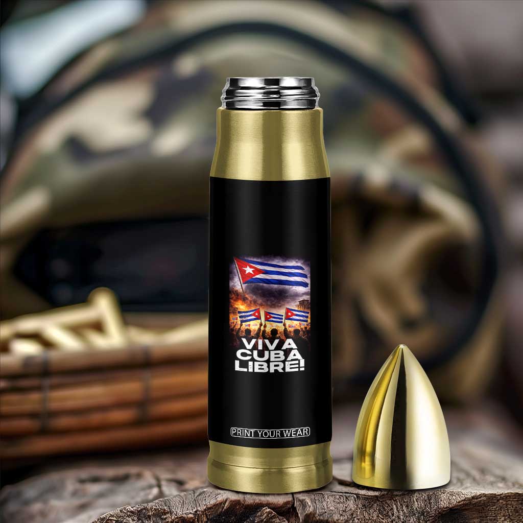 Viva Cuba Libre Bullet Tumbler Cuban Freedom Protest TS12 Print Your Wear