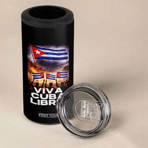 Viva Cuba Libre 4 in 1 Can Cooler Tumbler Cuban Freedom Protest TS12 Print Your Wear