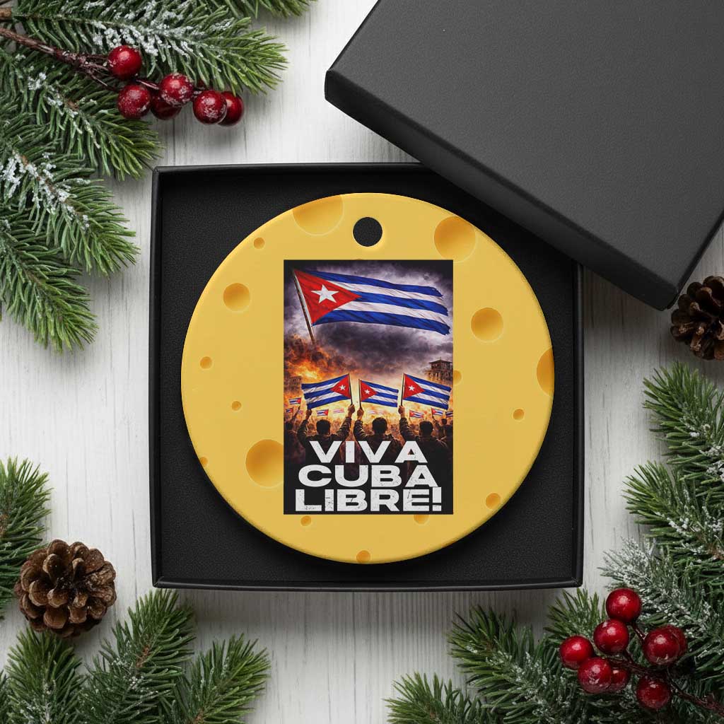 Viva Cuba Libre Ceramic Ornament Cuban Freedom Protest TS12 1pc Yellow Cheese Print Your Wear