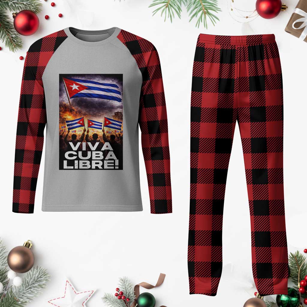 Viva Cuba Libre Plaid Pajama Set Cuban Freedom Protest TS12 Buffalo Plaid Print Your Wear