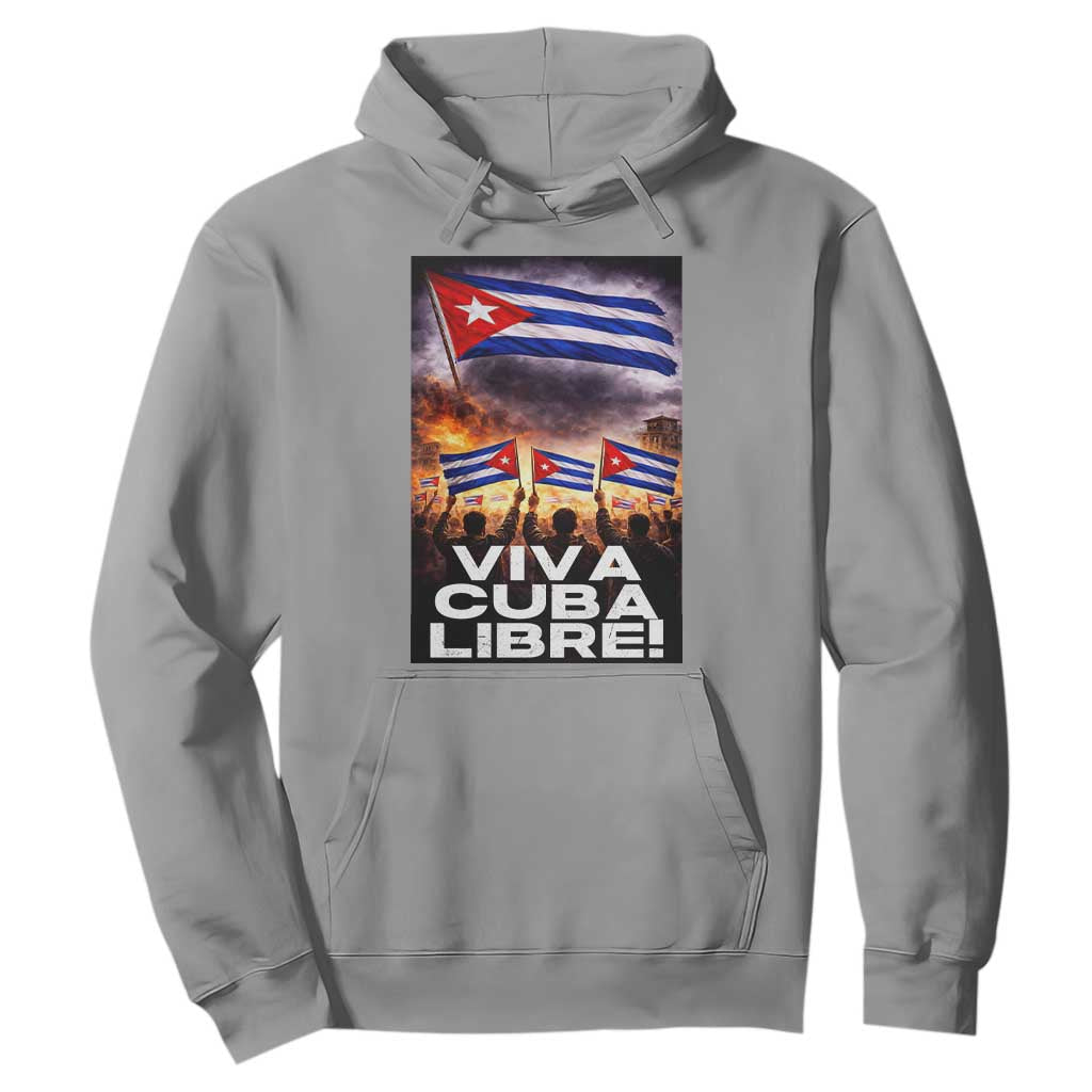 Viva Cuba Libre Hoodie Cuban Freedom Protest TS12 Sport Gray Print Your Wear