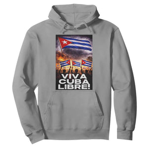 Viva Cuba Libre Hoodie Cuban Freedom Protest TS12 Sport Gray Print Your Wear
