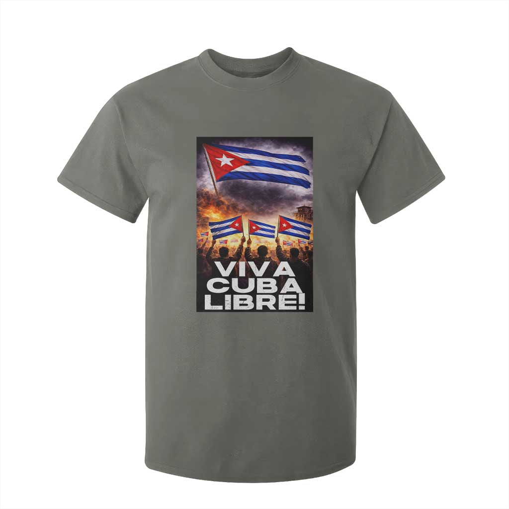 Viva Cuba Libre T Shirt For Kid Cuban Freedom Protest TS12 Military Green Print Your Wear