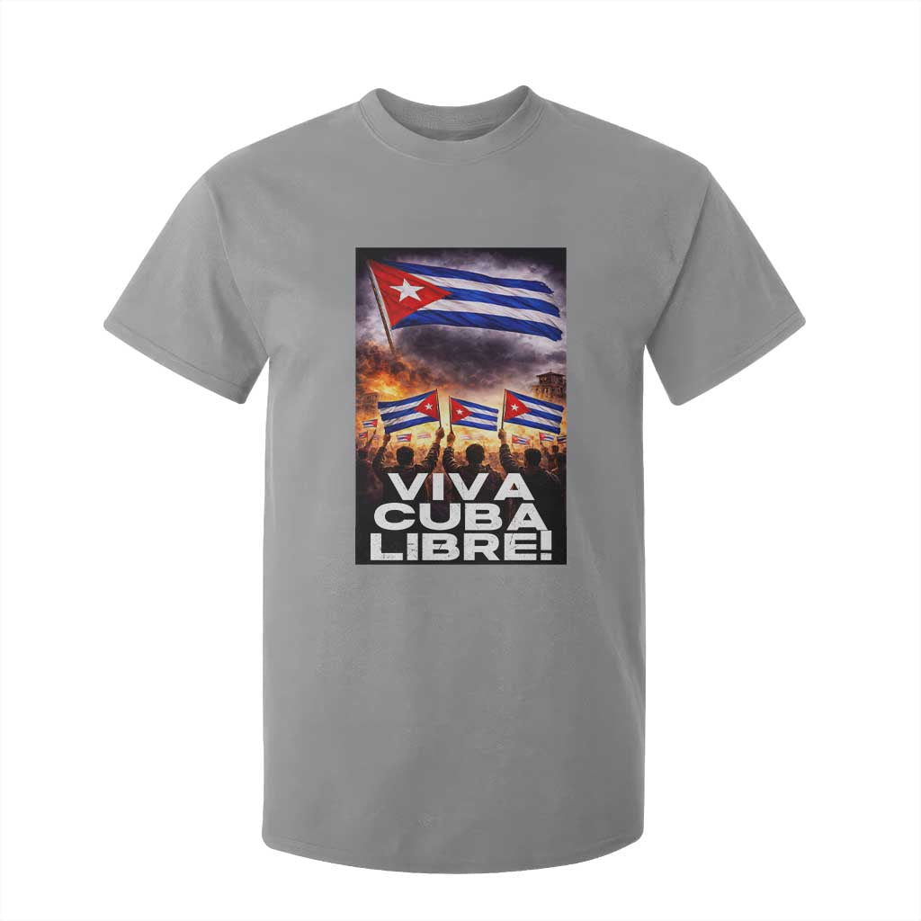 Viva Cuba Libre T Shirt For Kid Cuban Freedom Protest TS12 Sport Gray Print Your Wear