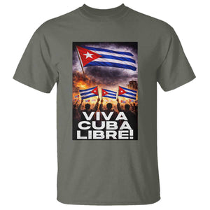 Viva Cuba Libre T Shirt Cuban Freedom Protest TS12 Military Green Print Your Wear