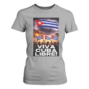 Viva Cuba Libre T Shirt For Women Cuban Freedom Protest TS12 Sport Gray Print Your Wear