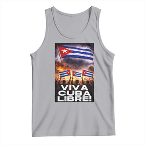 Viva Cuba Libre Tank Top Cuban Freedom Protest TS12 Athletic Heather Print Your Wear