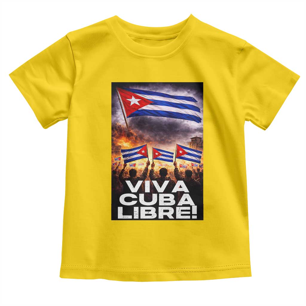 Viva Cuba Libre Toddler T Shirt Cuban Freedom Protest TS12 Daisy Print Your Wear