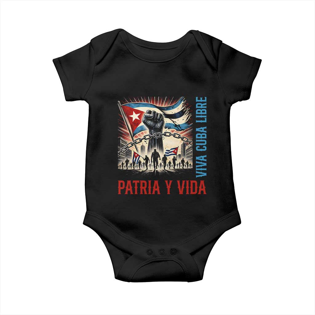 Cuban American Pride Baby Onesie Viva Cuba Libre Supporter TS12 Black Print Your Wear