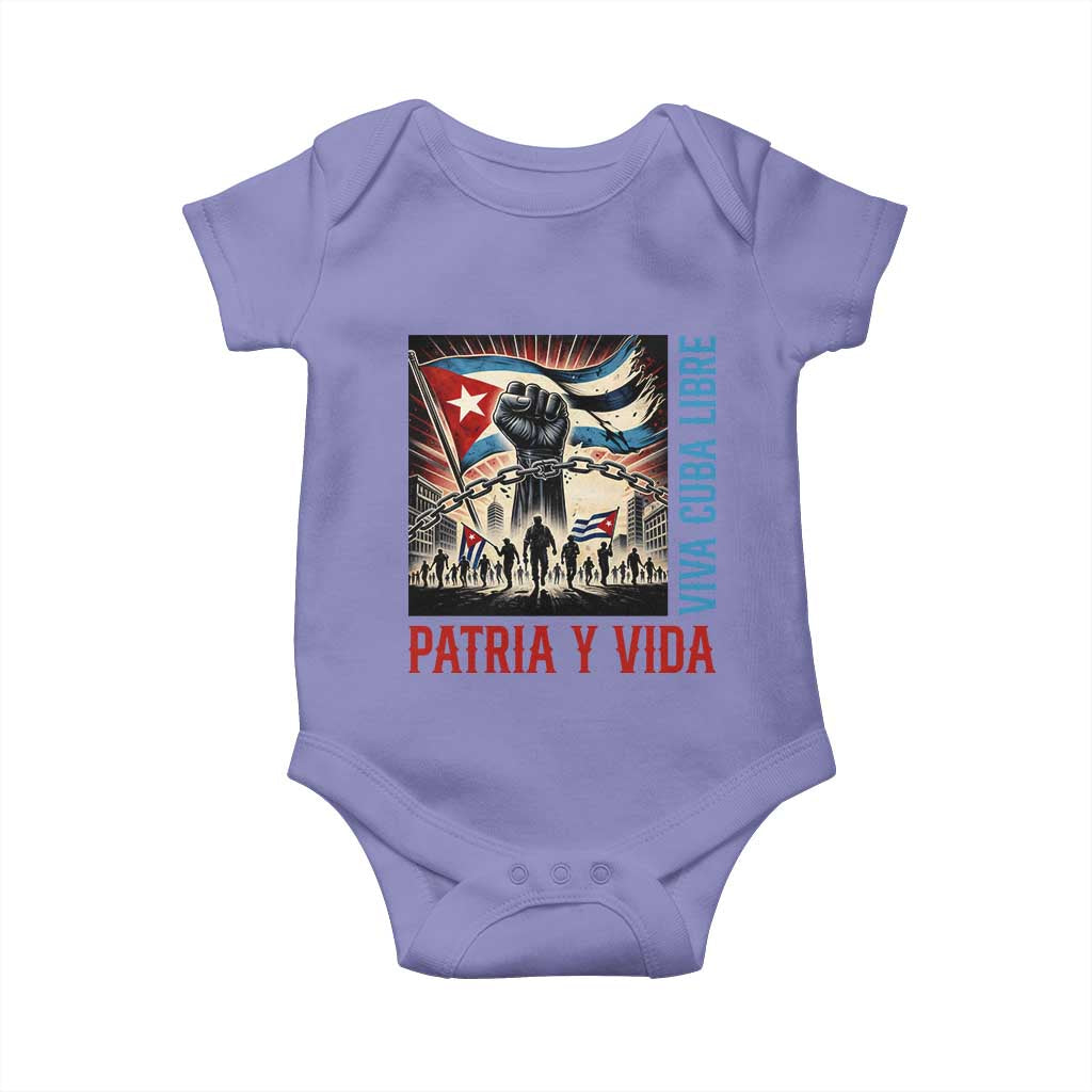 Cuban American Pride Baby Onesie Viva Cuba Libre Supporter TS12 Violet Print Your Wear