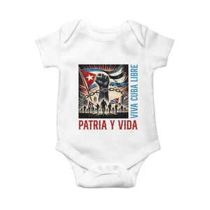 Cuban American Pride Baby Onesie Viva Cuba Libre Supporter TS12 White Print Your Wear
