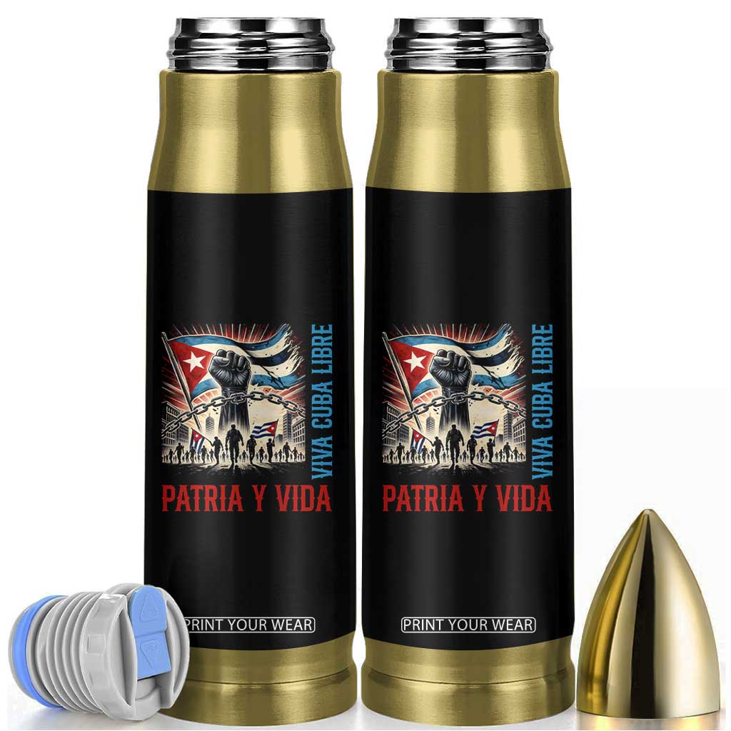 Cuban American Pride Bullet Tumbler Viva Cuba Libre Supporter TS12 Black Print Your Wear