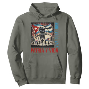 Cuban American Pride Hoodie Viva Cuba Libre Supporter TS12 Military Green Print Your Wear