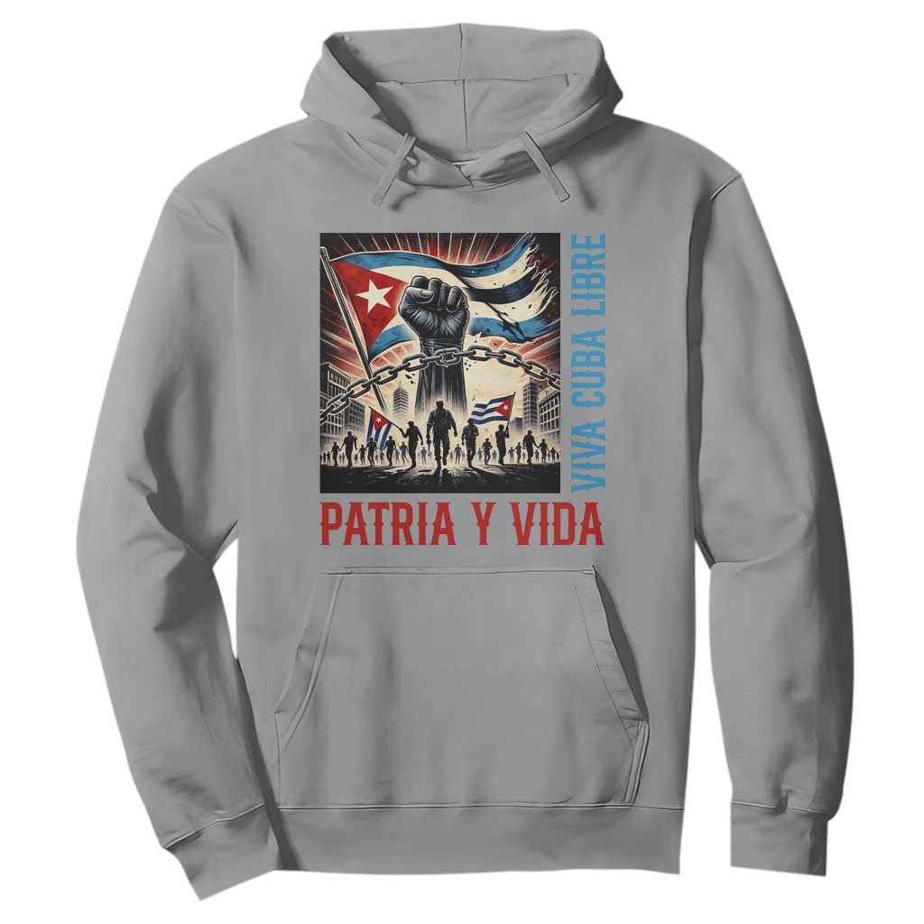 Cuban American Pride Hoodie Viva Cuba Libre Supporter TS12 Sport Gray Print Your Wear