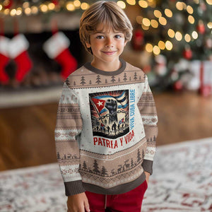 Cuban American Pride Ugly Christmas Sweater Viva Cuba Libre Supporter TS12 Mocha Mousse Print Your Wear