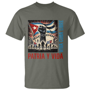 Cuban American Pride T Shirt Viva Cuba Libre Supporter TS12 Military Green Print Your Wear