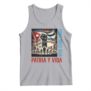 Cuban American Pride Tank Top Viva Cuba Libre Supporter TS12 Athletic Heather Print Your Wear