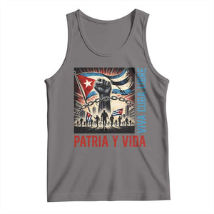 Cuban American Pride Tank Top Viva Cuba Libre Supporter TS12 Deep Heather Print Your Wear
