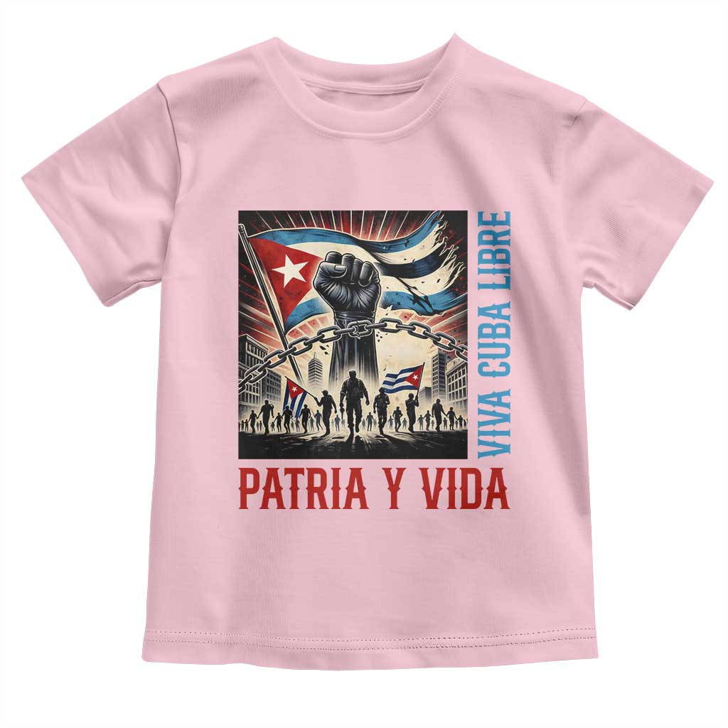 Cuban American Pride Toddler T Shirt Viva Cuba Libre Supporter TS12 Light Pink Print Your Wear