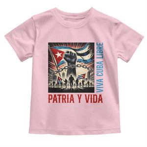 Cuban American Pride Toddler T Shirt Viva Cuba Libre Supporter TS12 Light Pink Print Your Wear