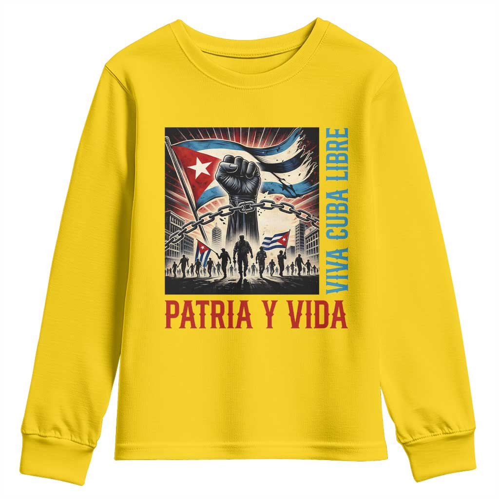 Cuban American Pride Youth Sweatshirt Viva Cuba Libre Supporter TS12 Daisy Print Your Wear