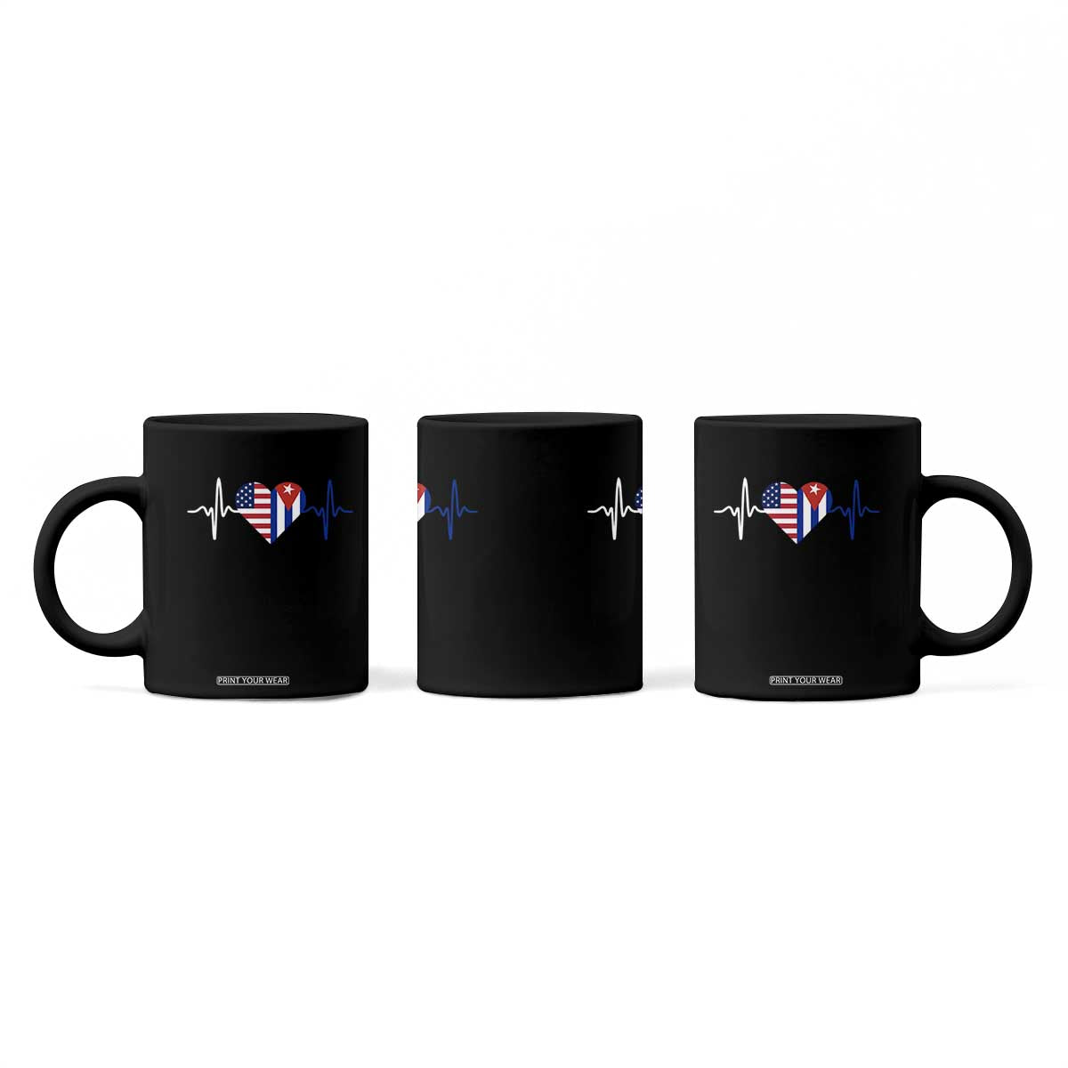 Heartbeat Cuba USA Coffee Mug Cuban American Pride TS12 Print Your Wear