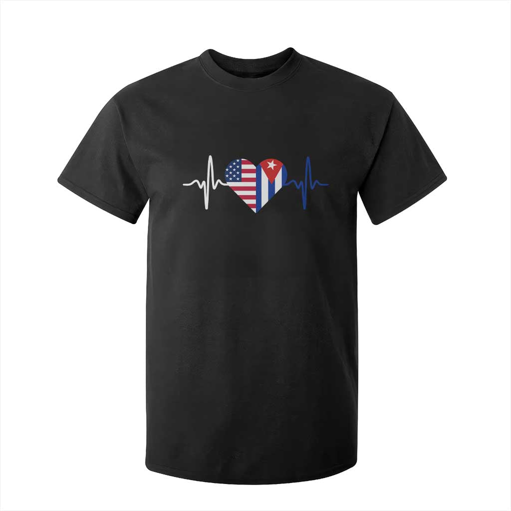 Heartbeat Cuba USA T Shirt For Kid Cuban American Pride TS12 Black Print Your Wear