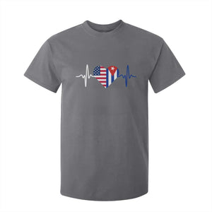 Heartbeat Cuba USA T Shirt For Kid Cuban American Pride TS12 Charcoal Print Your Wear