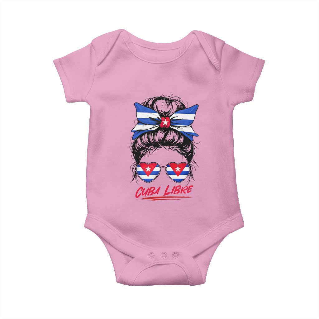 Cuba Libre Baby Onesie Messy Bun Cuban Woman Sunglasses TS12 Light Pink Print Your Wear