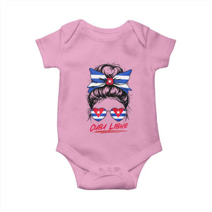 Cuba Libre Baby Onesie Messy Bun Cuban Woman Sunglasses TS12 Light Pink Print Your Wear