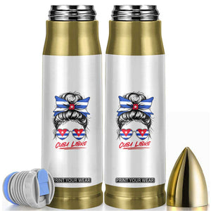 Cuba Libre Bullet Tumbler Messy Bun Cuban Woman Sunglasses TS12 White Print Your Wear