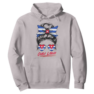 Cuba Libre Hoodie Messy Bun Cuban Woman Sunglasses TS12 Ice Gray Print Your Wear