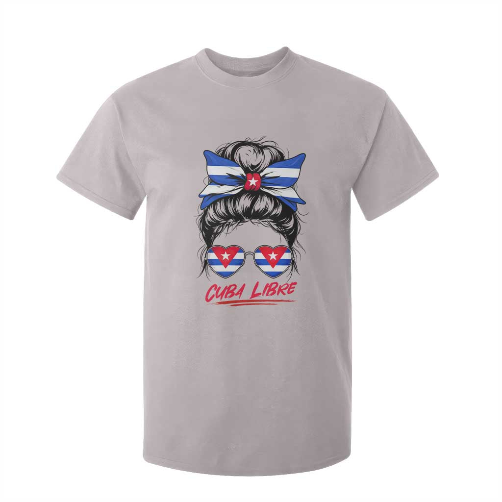 Cuba Libre T Shirt For Kid Messy Bun Cuban Woman Sunglasses TS12 Ice Gray Print Your Wear