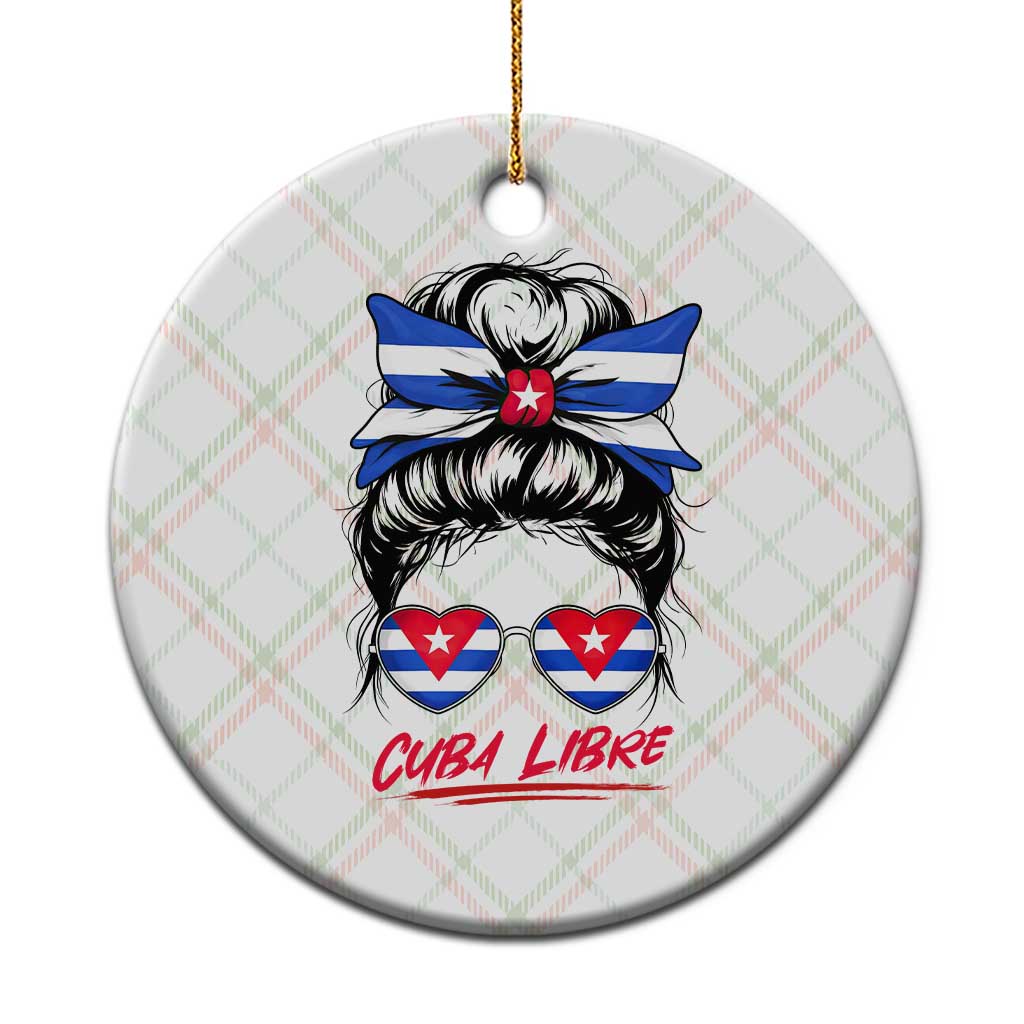 Cuba Libre Ceramic Ornament Messy Bun Cuban Woman Sunglasses TS12 1pc Christmas Plaid Print Your Wear