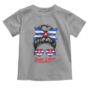 Cuba Libre Toddler T Shirt Messy Bun Cuban Woman Sunglasses TS12 Sport Gray Print Your Wear