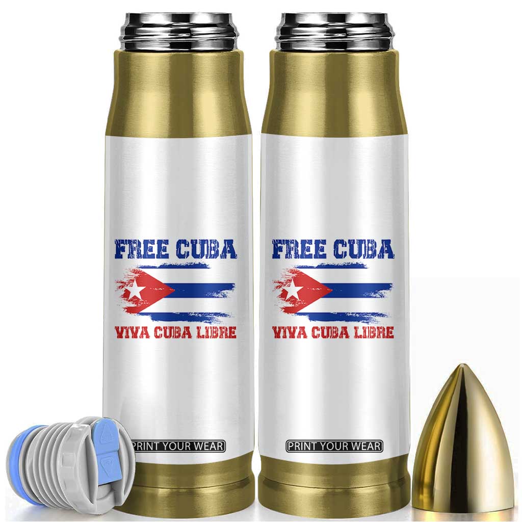 Cuban American Pride Bullet Tumbler Freedom For Cuba TS12 White Print Your Wear
